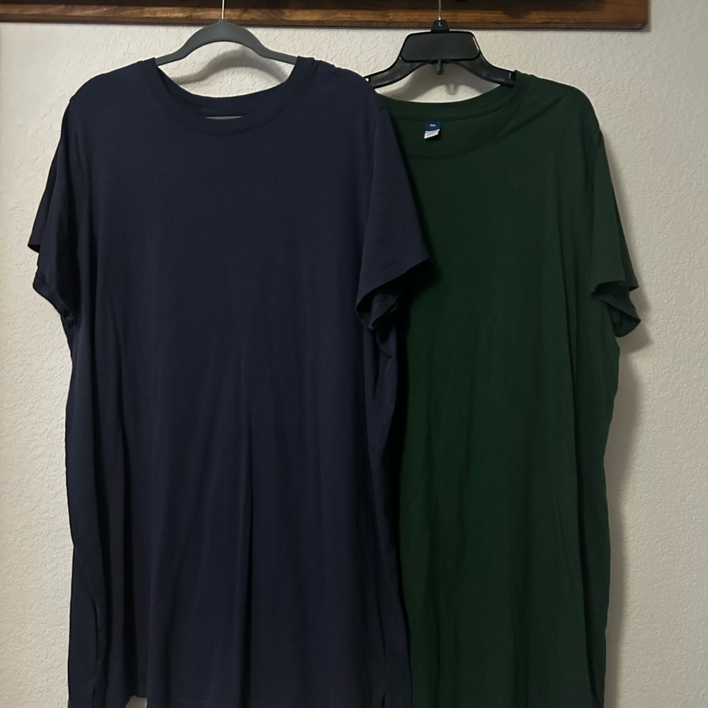 Old Navy Navy and Green Short Sleeve T-shirt dresses